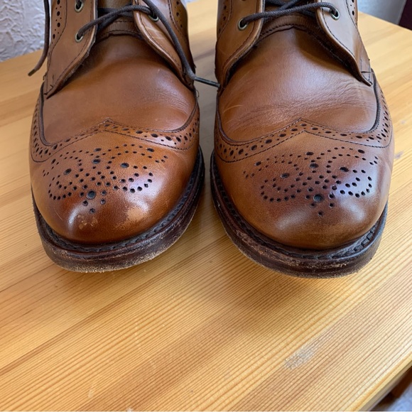 SOLD Men’s Allen Edmonds DALTON Leather Bourbon Wingtip Dress Boots Size 9.5 - Picture 4 of 14